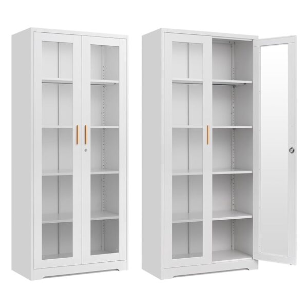 GlassFront Display Storage Cabinet